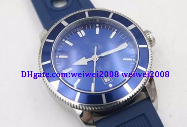 

luxury watch automatic mechanical men's watch bule rubber blue dial watch, Slivery;brown