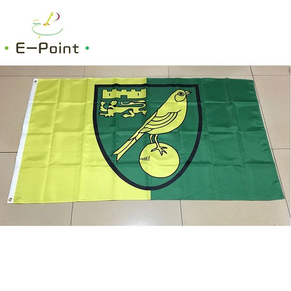

England Norwich City FC 3*5ft (90cm*150cm) Polyester EPL flag Banner decoration flying home & garden flag Festive gifts