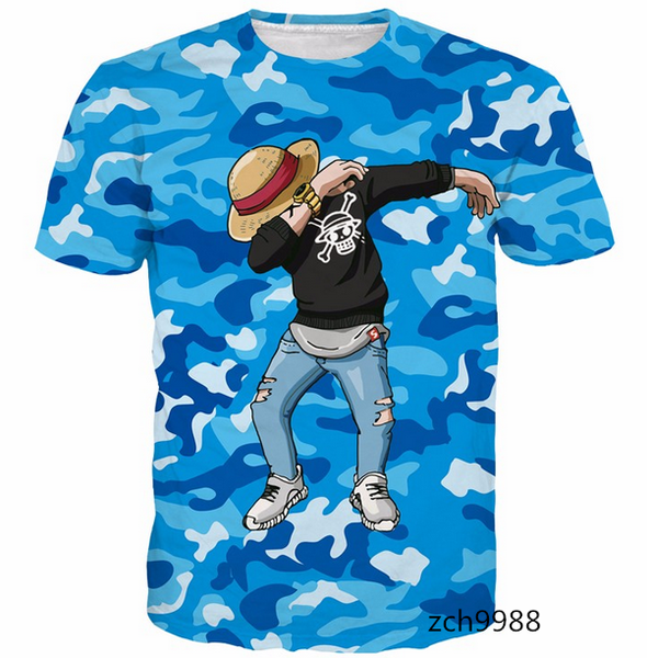 

new fashion womens/mens males camo anime short sleeves 3d print t-shirt summer casual t-shirt s--5xl aa136, White;black