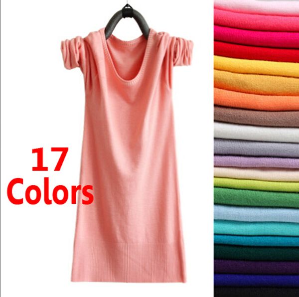 

wholesale-2016 fashion spring autumn winter long sweater o-neck thin slim knit cotton women sweaters and pullovers, White;black