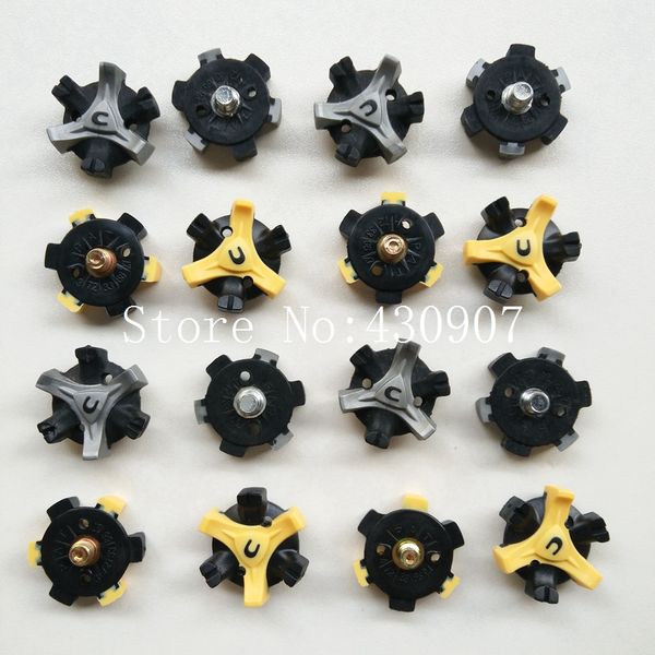 

wholesale- 22pcs golf shoe spikes champ small thread spikes golf spike gray yellow for golf sho