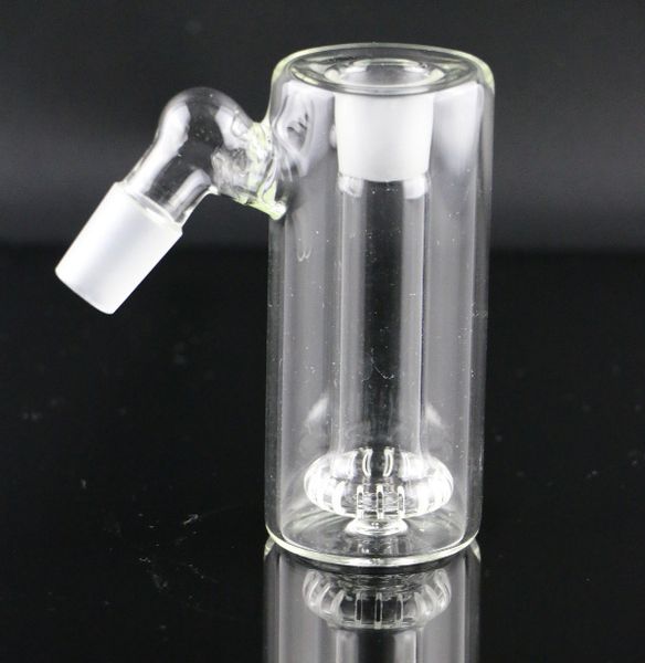 Shisha-Aschefänger, 45-Grad-Duschkopf-Perkolator, einer innen 14,5 und 18,8 mm dick, Klarglas-Aschefänger für Wasserpfeife