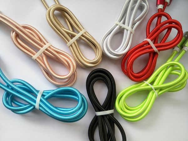 

Fa t charging 2 0a 1 2m od 4 0 aluminum metal nylon braided cable micro u b data ync charging wire for mart phone 100pc lot