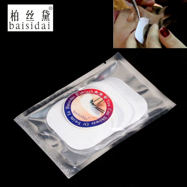 

wholesale- baisidai 150 pairs silk under eye patch pad sticker lint eyelashes extension tool