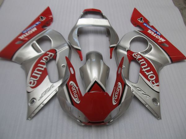 

7 gifts fairings for yamaha yzf r6 98 99 00 01 02 silver red motorcycle fairing kit yzfr6 1998-2002 ot32