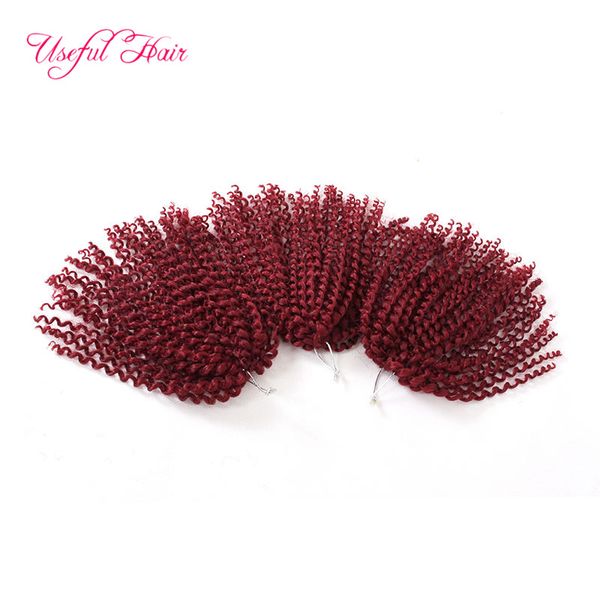 Extensão de cabelo Malibob 8inch Kinky Curly Crochet Tranças Sintéticas Marlybob Bug 3 Pçs / Lote Marley Trança Kanekalon Ombre Loira # 613 Cor Moda Dhgat