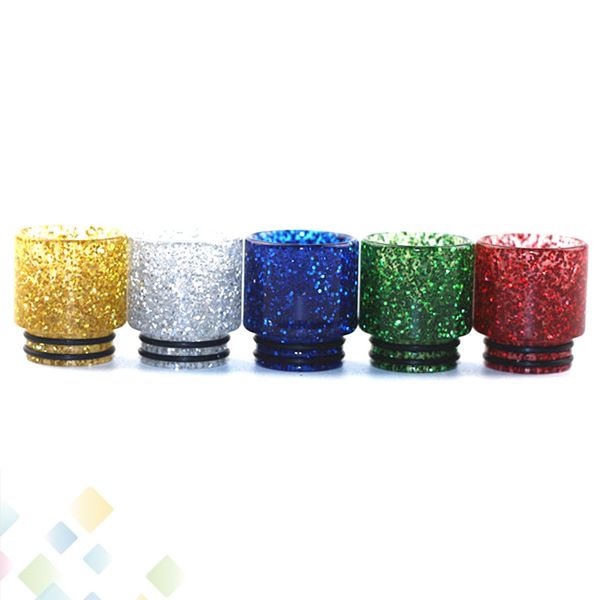 

Colorful TFV12 TFV8 Drip Tip Shine Epoxy Resin Drip Tips Shining Mouthpieces Fit Kennedy GOON Mad Dog Atomizer DHL Free