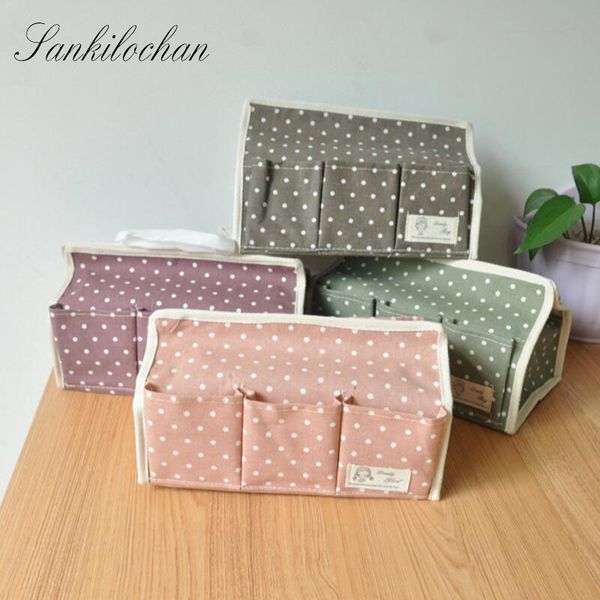 

wholesale- cotton fabric tissue boxes pumping box napkin box floral seat type cosmetic foldable 6 pocket organiser storage bag lw0341