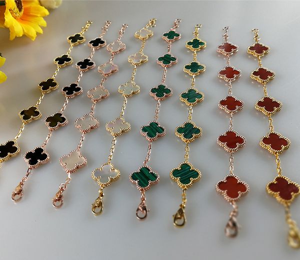 

Новый Корея Клевер полосатый браслет S925 стерлингового серебра ювелирные изделия гипоаллергенный не исчезают тонкой серебряной цепи браслет ювелирных изделий