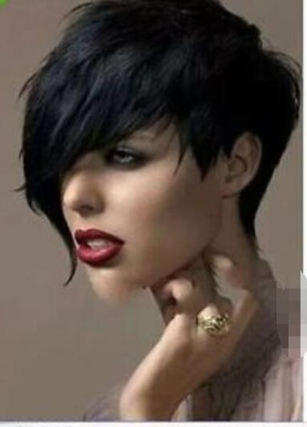 2020 Fashion Sexy Women Lady Girls Short Black Ladies Short Hair