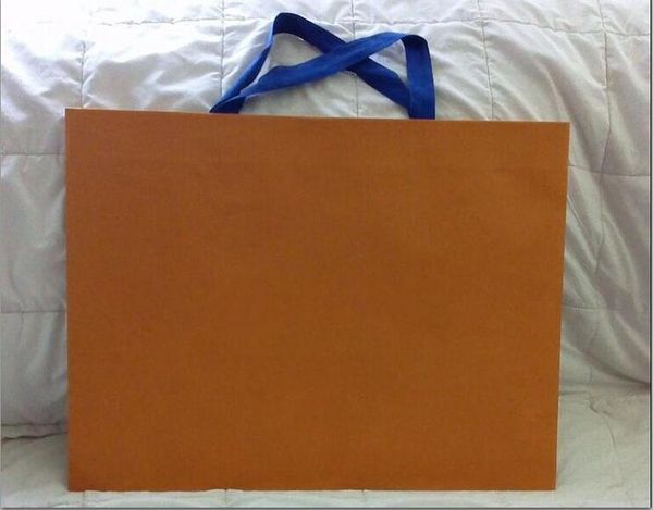 

wholesale new packaging paper shopping gift bag orange color 43cm, Black