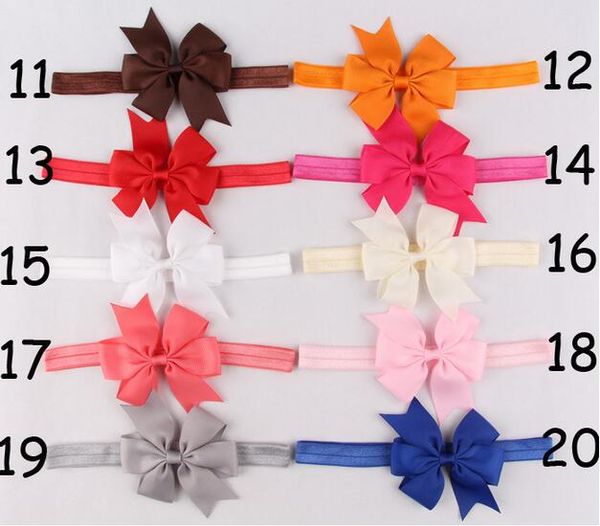 Baby Bowknot Hairband Girls Great Flower Baschetta elastica elastica fascia per capelli per bambini