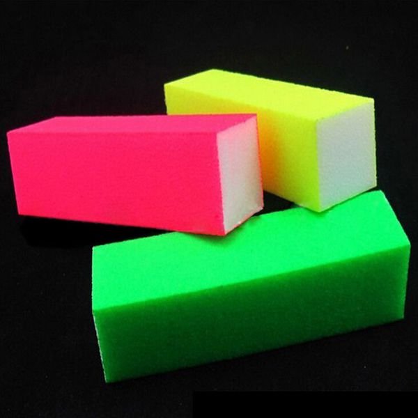 

one piece new style buffer nail files fluorescent color sanding block manicure nail art tips women files
