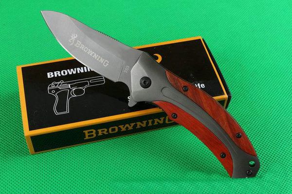 Browning 353 Titanium Coltello chiudibile tattico 440C 57HRC Flipper Manico in legno Campeggio Caccia Sopravvivenza Coltello tascabile Utility militare EDC