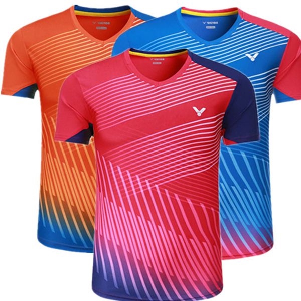 

new quick dry victor badminton sport t-shirts uniforms authentic,ping pong jesey table tennis/volleyball shirts,victor badminton shirts, White;black