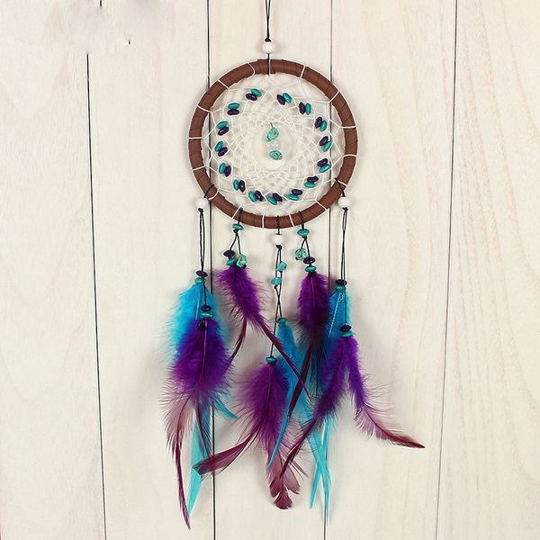

antique imitation dreamcatcher gift dream catcher net with natural stone feathers wall hanging decoration ornament
