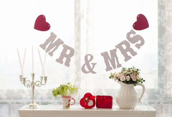 

mr mrs "sign wedding bunting banner for party decoration p prop