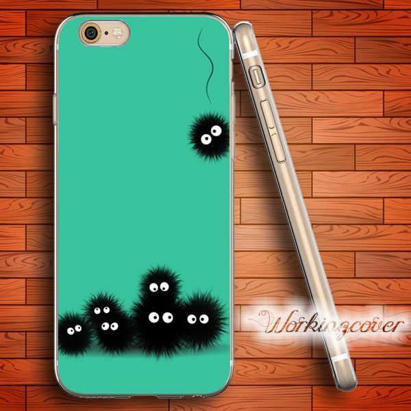 

capa luxury soot sprites soft clear tpu case for iphone 6 6s 7 plus 5s se 5 5c 4s 4 case silicone cover