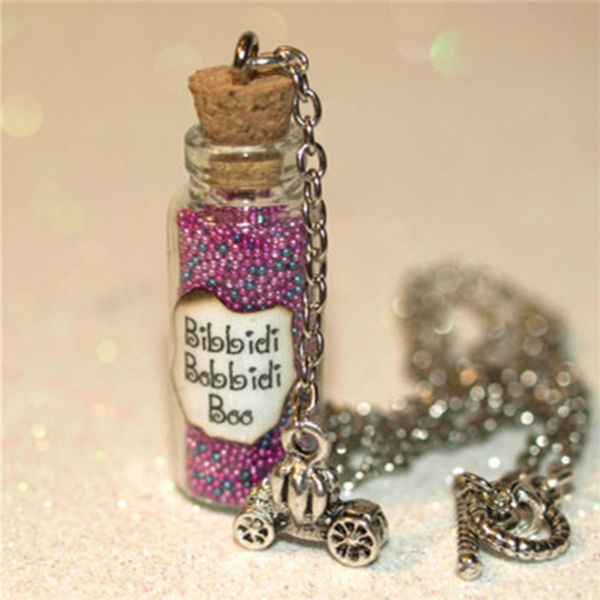 

12шт Бибиди-Бибиди-Буу бутылка волшебного ожерелья с тыквой перевозки очарование