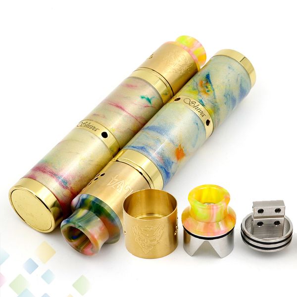 

Vaporizer Baal V4 Kit come with Baal V4 Mod and Baal V4 RDA 2 Colors fit 18650 Battery Resin Drip Cap DHL Free