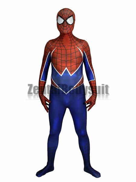 

3d printing spider punk bodysuits spiderman costume the spandex punk rock spiderman cosplay costumes, Black;red