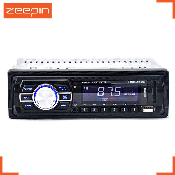 

2033 автомобильный аудио стерео FM-радио 12 В USB SD Mp3-плеер FM AUX SB LED / ЖК-дисплей пульт ди