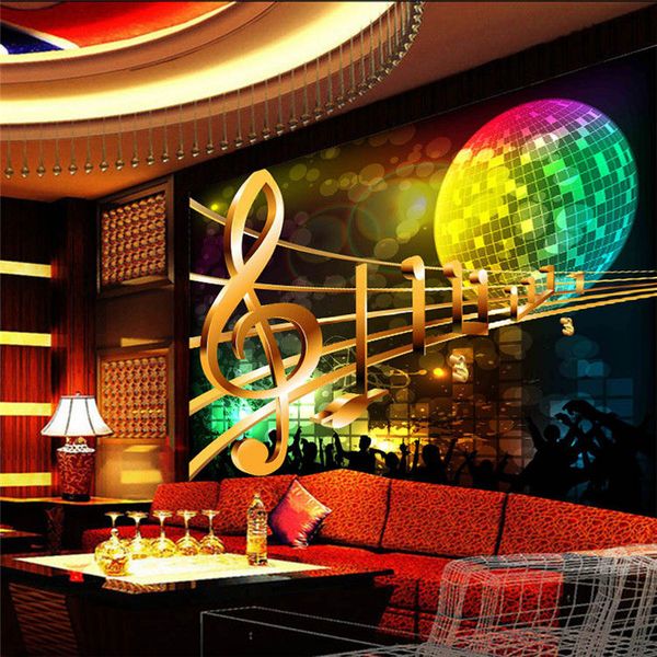 Grosshandel Grosse Abstrakte Rock N Roll Musik Ktv 3d Zimmer Tapete Landschaft Fototapete Fur Wand 3 D Wohnzimmer Wandbilder Rolls Decor Aufkleber Von