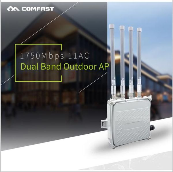 

cf-wa850 comfast 2.4g/5g wireless bridge outdoor cpe 1750mbps dual band fiber antenna wi-fi access point with 4*8 dbi detached antennas