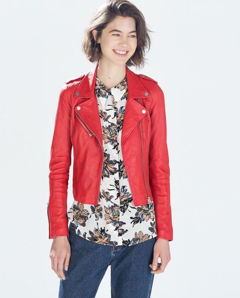 

2019 short style bike coat life leather motorcycle jacket varsity woman spring new style pu leather womens jackets red black, Black;brown