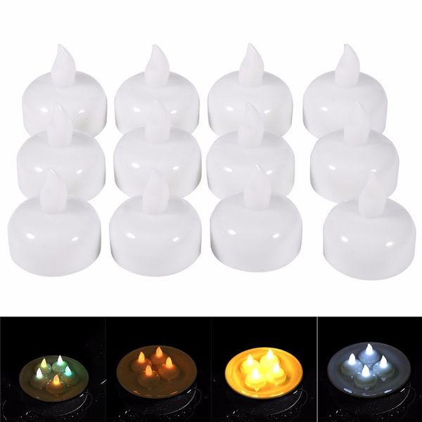 

led tealight tea candles waterproof christmas floating flameless led light lamp bulb for wedding birthday party decoration