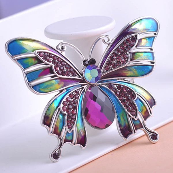 

wholesale- vintage jewelry large enamel esmaltes butterfly brooches corsage brooch lot wedding broach violetta insect hijab pin up broches, Gray
