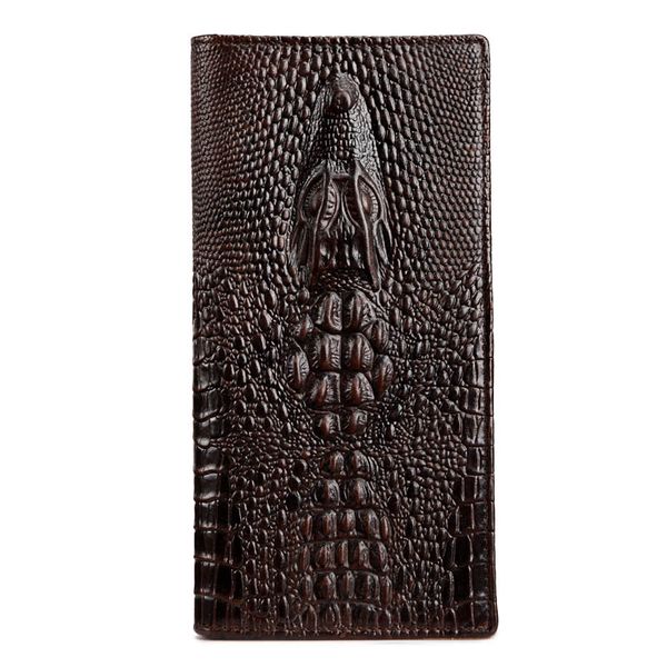 

длинные мужские кошельки первый слой воловьей кожи старинные крокодил шаблон натуральная кожа кошельки кредитные карты кошелек бесплатная до, Red;black