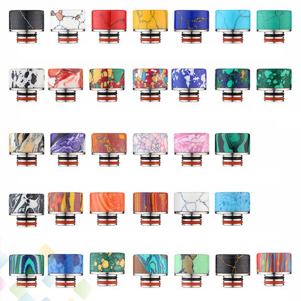 

Colorful Turquoise Drip Tip Beautiful 510 Tophus Stone Wide Bore Mouthpieces Fit 510 RDA RBA Atomizers E Cig DHL Free