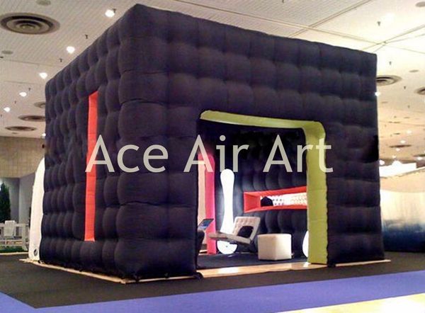 Automatische schwarze aufblasbare Photo Booth Shell Case aufblasbare Kabine zur Vermietung