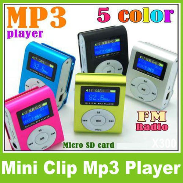 

mini clip mp3 player with screen sport music players with usb cable earphones retail box support micro sd tf card om-ci2