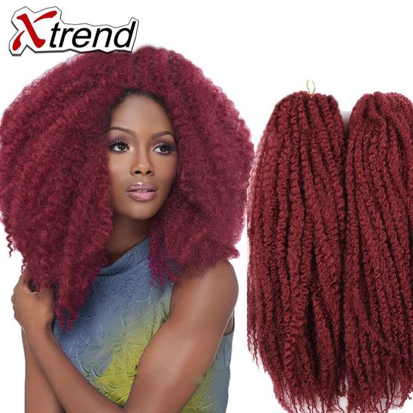 Wholesale Afro Kinky Marley Braid Hair 18inch 100g Pack Synthetic