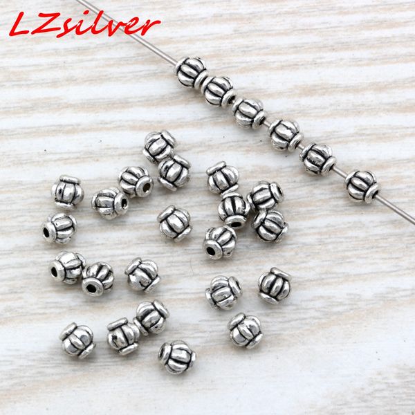 

Горячий ! 500Pcs Античный серебряный сплав фонарь Spacer Bead 4mm DIY Jewelry D2