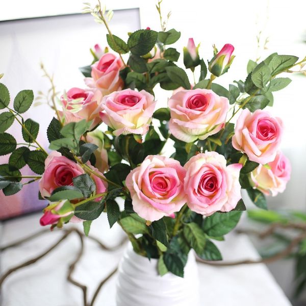 Acheter Ubiz Fleurs Artificielles Pas Cher Pétales De Roses Pour Mariage Centres De Décoration Décoration Mariage Roses En Soie Produits Ménagers Rose