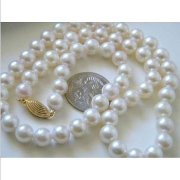

real 9-10mm south sea white natural pearl necklace 19 inch 14k gold marked, Silver