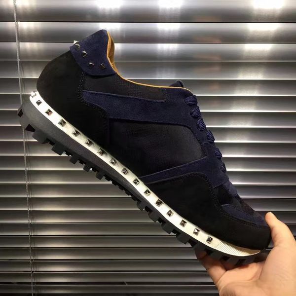 

high quality~u722 40/41/42/43/44 navy brown genuine leather camo sneakers running shoes casua unisex men ladies luxury