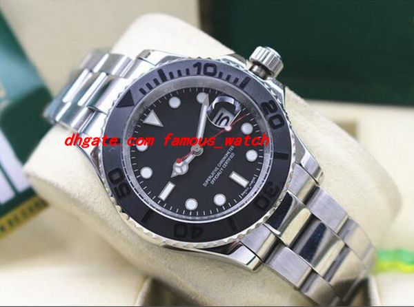 

luxury wristwatch stainless steel bracelet 40mm black dial 18kt white gold 116655 brand new in box automatic men watches quality, Slivery;brown