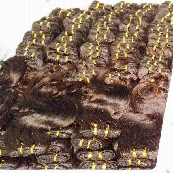 Tesse 20pcs/lot all'ingrosso Brown ha elaborato la trama dei capelli brasiliani elaborati di tocco morbido dei capelli dell'onda Grandi prezzi singoli