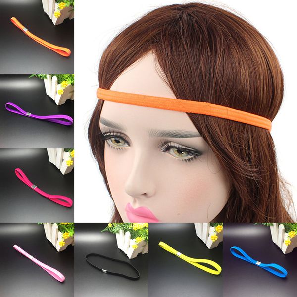 

fashion women candy color yoga running sports solid hair band headbands decor #r495, Black;brown