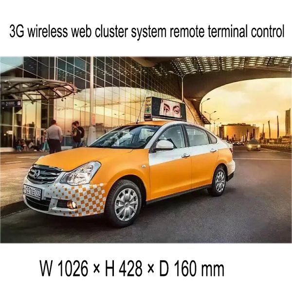 

outdoor taxi roof video led display/full color car sign/3g wifi taxi advertising light box