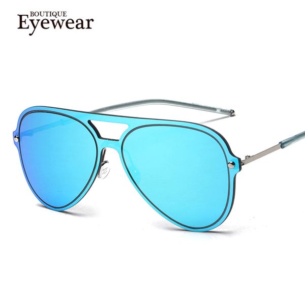 

wholesale- boutique new fashion women/men integrated frame sunglasses brand designer lunettes mirror luxury sun glasses retro h1814, White;black