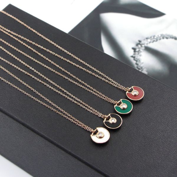 

sale on now 316l titanium steel rose gold fashion round with colorful shell pendant necklaces ing, Silver