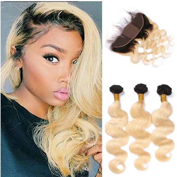 

Brazilian body wave wavy ilk ba e lace frontal 13x4 1b 613 blonde human hair ilk lace frontal clo ure piece with hair bundle