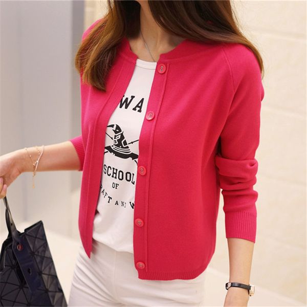 

women's sweaters wholesale- makuluya style women cardigan sweater female o-neck knitted coat slim big yards size rose color zzs-72-30, White;black