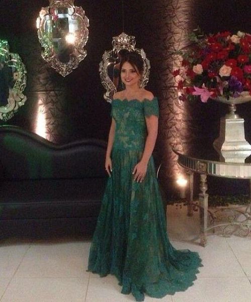 

урожай с плеча кружева вечерние платья 2016 бато плюс размер мать невесты платья темно-зеленый вечерние платья с короткими рукавами, Black;red