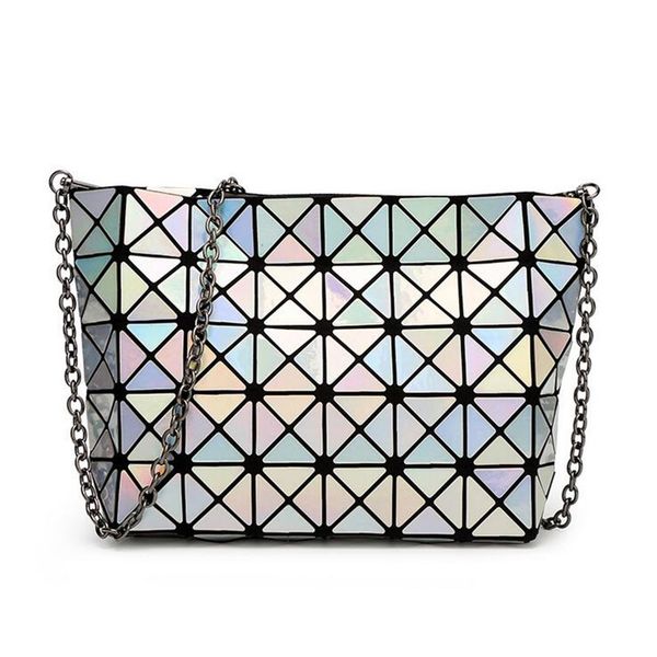 

wholesale- brand design reflective chains crossbody bags for women 5x8 size fashion small handbag ladies messenger bags white silver